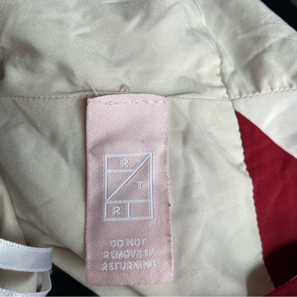 Donna Morgan terracotta abstract print midi dress 30279 - Picture 11 of 15